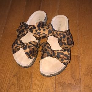 Mata Cheetah Print Mule Sandals